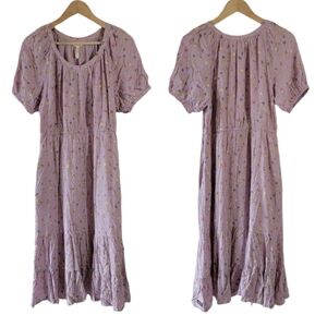 Matilda Jane Enchanted Garden Artist Floral Midi Dress Sz S Cottagecore Peasant